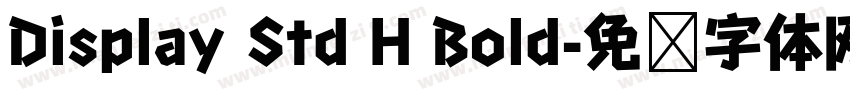 Display Std H Bold字体转换